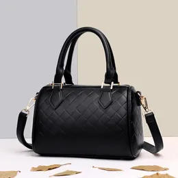 Shoulder Bags Women's Bag 2024 Rhombic Soft Leather Large-Capacity Fashion Slung Ladies Handbag