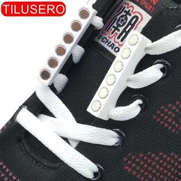Shoe Parts Fashion Novelty Strong Quick Easy Magnetic Shoelaces For Sneakers Shoes Buckles Closure No Tie Shoelace Buckle T100