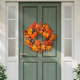 Decorative Flowers Fake Wreath Vibrant Wreaths Realistic Low-maintenance Front Door Decorations For A Festive Fall Sunflower