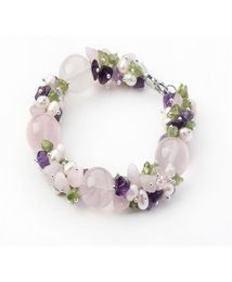 Chunky Big FreshWater Natural stone for women Bracelet Handmade Statement bohemian Pearl Jewellery offer Drop2025477