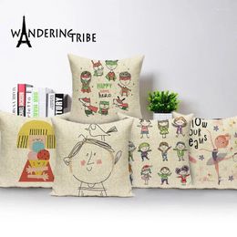 Pillow Farmhouse Home Decor Covers Childrens S Decorative Pillows For Couch Cartoon Kinder Pillowcase 45 Sofa