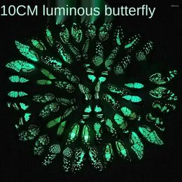 Party Decoration 200pcs Luminous Butterfly Glow In The Dark Butterflies Fairy Wall Stickers Fridge Magnet Wedding Decorations 10cm Easter