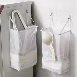 Laundry Bags Wall Mounted Basket Dirty Clothes Hamper Breathable Mesh Storage Foldable Organiser