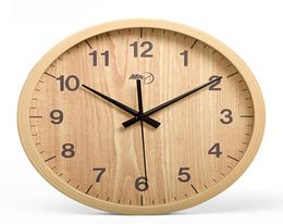 12 Inch Round Wall Clock Wooden Modern Design Antique Wooden Wall Clock Big Home Christmas Home Decoration Accessories Needle6179982