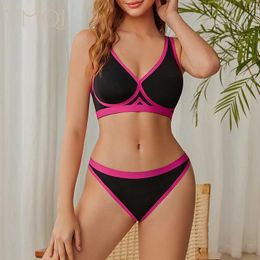 Bras Sets Hot Sale Women Comfortable Seamless Everyday Bra and Panty Sets Underwear Push Up Lingerie Set Y240513