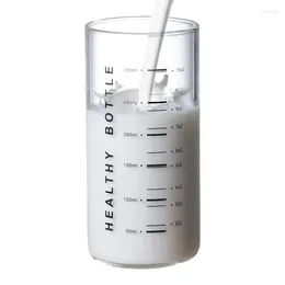 Wine Glasses Glass Cups For Drinks 300ml Juice Water Measuring With Scale Coffee Drinking Adults Kids Milk