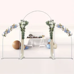 Decorative Flowers Metal Wedding Arch Backdrop Stand White For Ceremony Bridal Party Decoration