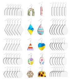Dangle Chandelier 60x Sublimation Blanks Products Earrings With Earring Hooks Jump Rings For Jewellery DIY Making Unfinished Woode4989990
