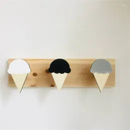 Decorative Plates Nordic Wooden Ice-Cream/Tent Hooks Rail For Kids Room Wall Eco-friendly Hanger Hook Christmas Gifts