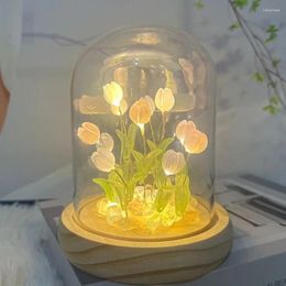 Night Lights Handmade DIY Atmosphere Small Light Large Tulip Girl Birthday Gift To Give Girlfriend Teacher's Day Valentine's