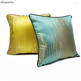 Pillow Fashion Modern Abstract Lines Gold Dark Green Woven Cover Decorative Home Sofa Chair Case 45x45cm 1pc/lot