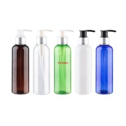 200ml X 12 Silver Aluminium Lotion Pump Bottles High Quality Round Empty DIY Containers For Cream Liquid Soap PET Cosmetic Bottlegood pa Emwp