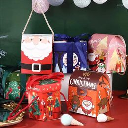 Gift Wrap 10pcs Merry Christma Surprise Packaging Box Barthday Party & Event Handmade Cookies Supplies Santa Claus Snowman