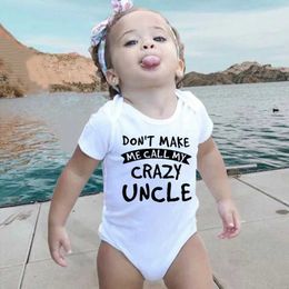 Rompers Dont let me call you my crazy uncle. Fun baby jumpsuit fashionable baby bodysuit boys and girls cute newborn baby jumpsuitL2405