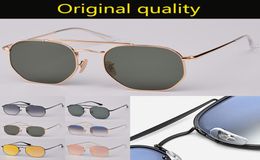 Top Quality Square Frame Sunglasses Men Women Real Glass Lenses Fashion Male Sun Glasses with Leather Case and All Retailing Packa9276162