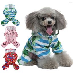 Dog Apparel Pets Clothes Hooded Raincoat Waterproof Jacket For Small Large Dogs Reflective Strip Rain Coat Puppy Poncho