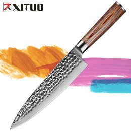 Damascus Chef Knife 8 inch Kitchen Knife Ultra Sharp Cooking Knife Damascus Japanese steel Knife Hand forged non-stick knife