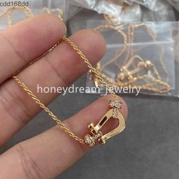 Pendant Necklaces Horseshoe buckle jewelry chain necklace for womens pendant k Gold Heart Designer Ladies Fashion with packing box