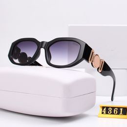 Sunglasses Fashion Glasses Oval Frame Designer for Sunglass Womens Anti-radiation UV400 Polarised Lenses Mens Retro Eyeglasses with Original with Box