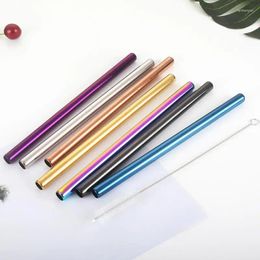 Drinking Straws Bubble Tea Milk Shake Pearl Straw 12mm 8.5inch/215mm Colourful Stainless Steel LX8168