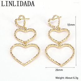 Stud Earrings 5Pairs Fashion Charm Style Cz Earring Elegant Gold Plated Cubic Zircon Heart For Women