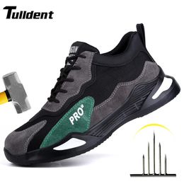 Quality Work Safety Shoes For Men Indestructible Antismash AntipuncQualture Sneakers Steel Toe Protective 240511