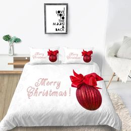 Bedding Sets Merry Christmas Duvet Cover 3D Santa Claus Set Pillowcases Twin Full Home Textiles 2/3pcs