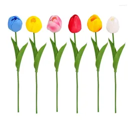 Decorative Flowers 10pcs Artificial Tulips Simulation Tulip Pography Props Supplies Household For School Office Wedding Holiday Drop