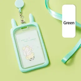 Storage Bags Ly Student ID Card Holder With Retractable Lanyard Waterproof Vertical Silicone Case For Teens Boys Girls