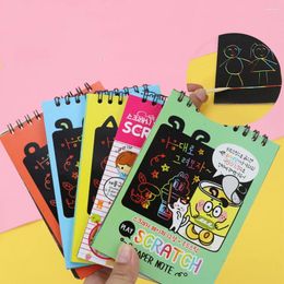 Party Favour 10 Sets Of Kids DIY Colourful Scratch-off Art Painting Books Birthday Baby Shower Kindergarten Back-to-school Gift Prizes