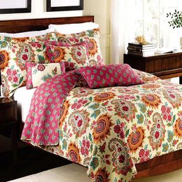 Bedding Sets 3pcs Quilt Set Patchwork Quilts HOME Thin Pillowcase Europe Comforter Cotton 2 Bedspread Duvet Flower