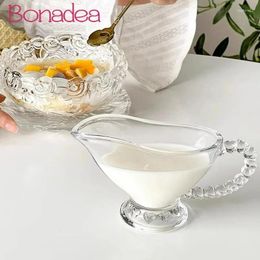 Wine Glasses Creative Espresso Glass Pot With Handle Sauce Bowl Magic Lamp Bowls Honey Cup Milk Juice Kitchen Tools