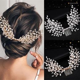 Hair Clips Crystal Rhinestone Comb Band Tiara For Women Bride Party Bridal Headband Wedding Accessories Jewellery Gift