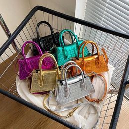 Evening Bags 2024 Candy Colour Patent Leather Mini Purse For Women Shoulder Ladies Small Hand Handbag
