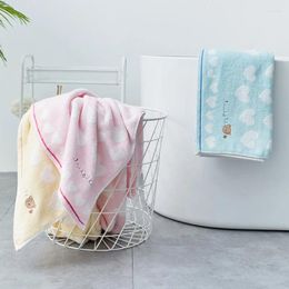 Towel Pure Cotton Love Pattern Bath Thicken Soft Hand Hair Towels Family Bathroom El Adult Children Serviette De Bain