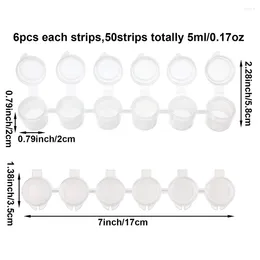 Party Decoration 50 Strips Empty Paint Pots 5 Ml Storage Containers Painting Arts Crafts Supplies 300 In Total