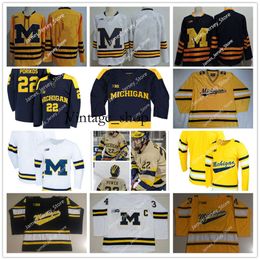 Vin Custom Michigan Wolverines College Hockey Jersey Quinn Hughes Tyler Motte DYLAN LARKIN Zach Werenski Zach Hyman Kyle Connor Carl Hageli