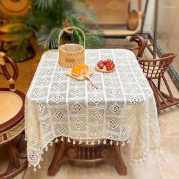 Table Cloth Runner Cover Crochet Hollow Tablecloth Christmas Bedroom Coffee Living Room