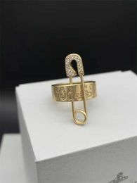 Designer Westwoods Zircon Pin Ring with Large Letters for Personalised Punk Style Activity Nail 7IZG