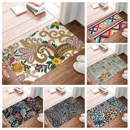 Carpets Mandala Anti-slip Bath Mat Bathroom Small Rug Shower Home Decor Door Kitchen Bedroom Entrance Room Mats Morocco Vintage