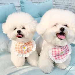 Dog Apparel Cute Ins Puppy Accessories Bib Cat Pet Saliva Towel Bichon Poodle Po Props Supplies For Small Gift
