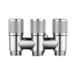 Bathroom Sink Faucets Practical 1 In Three Out Water Diversion Valve For Bidet Sprayers Rotary Switch Control Compatible With Toilet