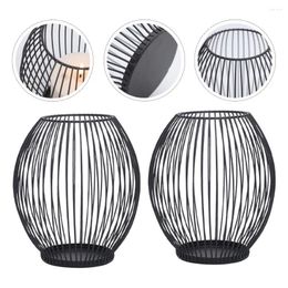 Candle Holders 2Pcs Wire Tea Light Cage Lanterns