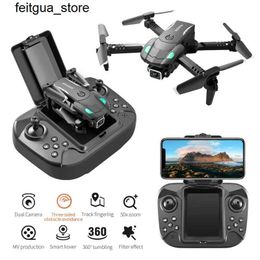 Drones S128 Mini Drone HD 4K Dual Camera Three sided Obstacle Avoidance Air Pressure Fixed Height Professional Foldable Four Helicopter Toy S24513