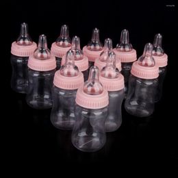 Storage Bottles 12x Milk Baby Shower Christening Favours Party Decor Pink