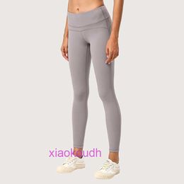 Aaa Designer Lul Comfortable Women's Sports Yoga Pants 2019 Autumn New Solid Color Womens High Waist Fitness Tight Cropped Naked