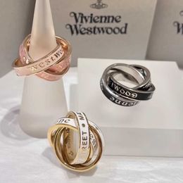 Brand High version of Westwoods connected ring stacked personalized and trendy baked nt Nail