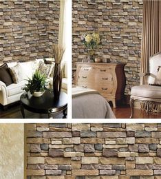 45100cm Selfadhesive 3D Simulation Vein Rock Stone Pattern Brick Wallpaper Background Decoration Wall Stickers1734326