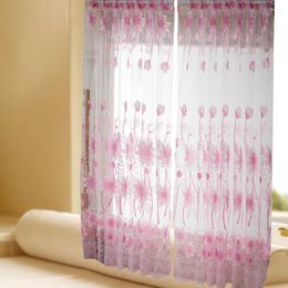 Curtain 100 200cm Sheer Curtains Living Room Window Treatment Sunflower Pattern Home Decor