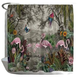 Shower Curtains Jungle By Ho Me Lili Whimsical Tropic Setting Colourful Animals Old Style Waterproof Fabric Bathroom Decor